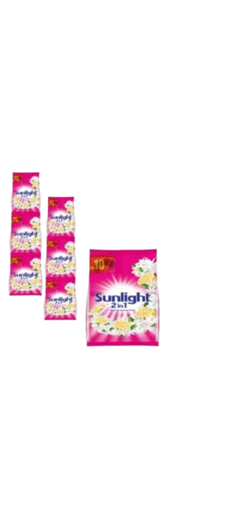 Sunlight 2in1 Washing Powder Pink (Clean & Jasmine Fresh) 6 Packs 25g