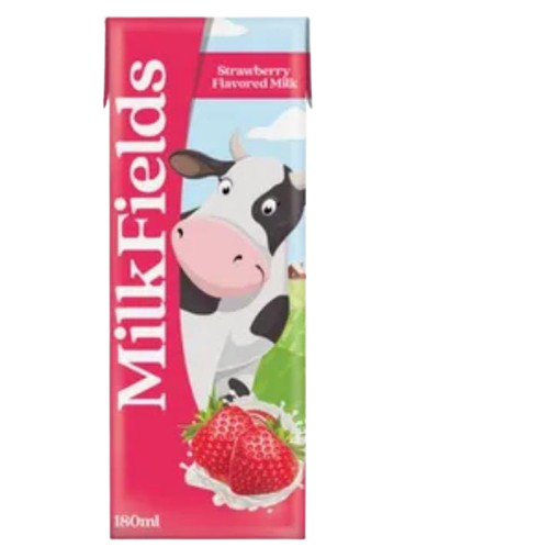 Milk Fields Strawberry Flavored 24 Packs 180ml