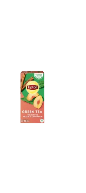 Lipton Green Tea Peach & Cinnamon 25 Tea Bags Pack