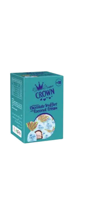 Crown Chocolate Truffles with Coconut Cream Box of 36 Pcs