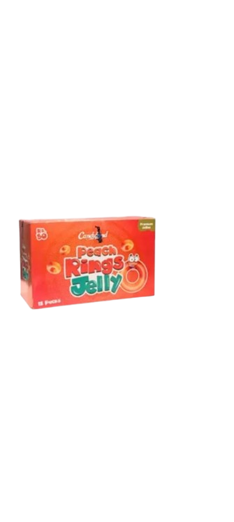 Candyland Peech Rings Jelly Box of 12 Packs