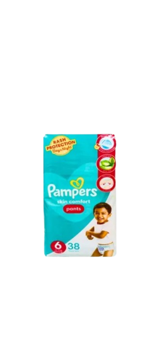 Pampers Pants Baby Diapers (Size 6 Junior Plus) Pack of 38 Pcs