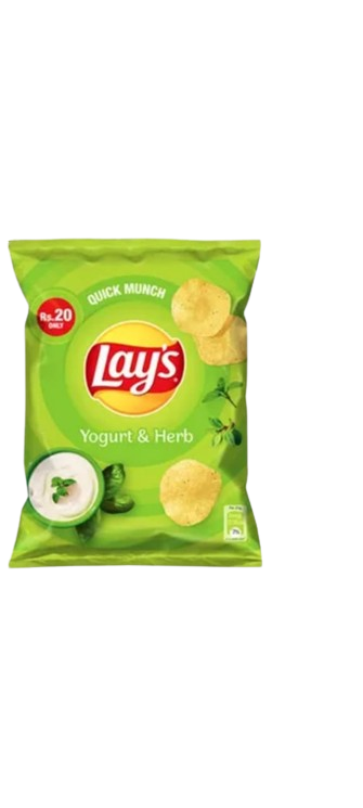 Lays Yogurt & Herb Chips Green-80 Pack