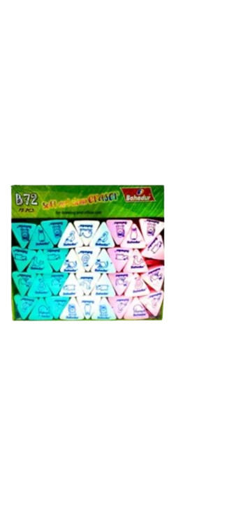 Bahadur B70 Triangle Eraser 72Pcs