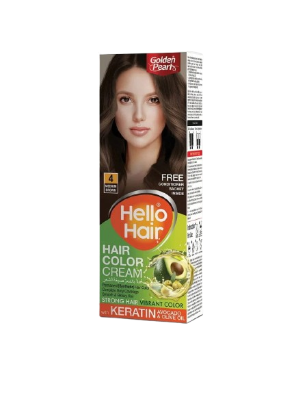 Hello Hair - Hair Color Medium Brown 4