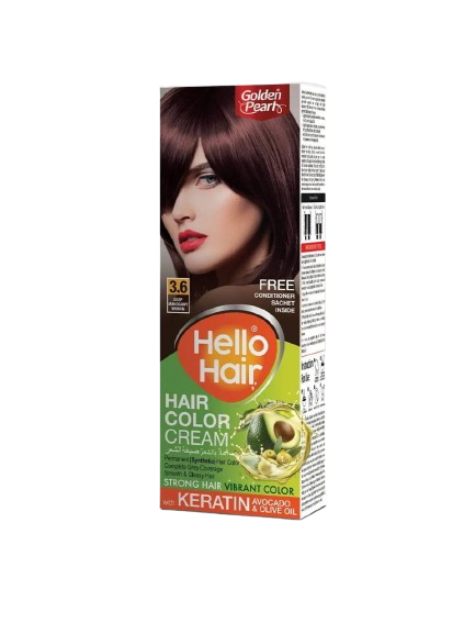 Hello Hair - Hair Color Deep Mahogany Brown 3.6