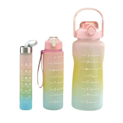 Designer Water Bottle Green x 3